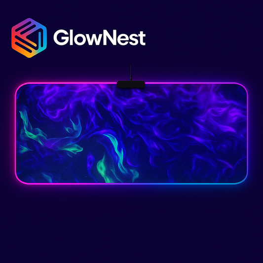 GlowNest InfinityPad™ – XL RGB Gaming Mouse Pad