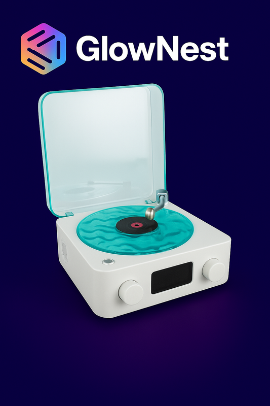 🎵🌈 RetroGlow™ LED Vinyl Record Player + Bluetooth