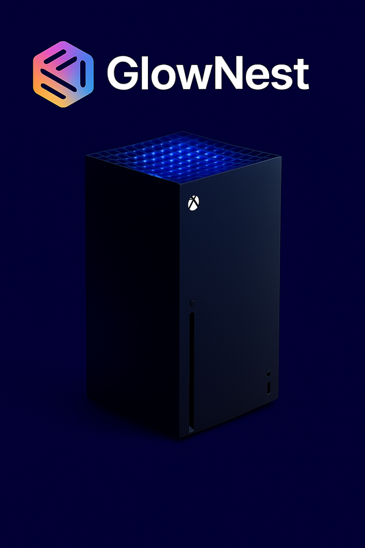 🔥 GlowNest RGB Cooling Stand for Xbox Series X – 9 Light Modes & Temp Display
